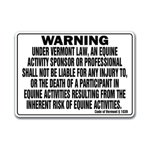 Signmission 14 in Height, 10 in Width, Plastic, 10" x 14", WS-Vermont Equine WS-Vermont Equine - main